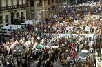 Cientos de miles de personas abarrotaron las avenidas durante la manifestacin