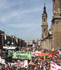 Miles de personas tomaron otra vez  la plaza del Pilar para mostrar otra vez el rechazo al Plan Hidrolgico Nacional