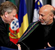 El titular de la OTAN, Jaap de Hoop Scheffer y Hamid Karzai.