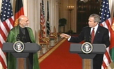 Karzai y Bush en la Casa Blanca