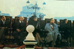 Imelda Marcos y Pinochet en el funeral de Franco