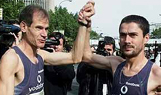 Los ex campeones de atletismo Martn Fiz y Abel Antn corrieron el ltimo maratn de sus carreras, que se celebr el 28 de octubre del 2001 en Madrid