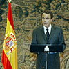 Jos Luis Rodriguez Zapatero, durante su comparecencia
